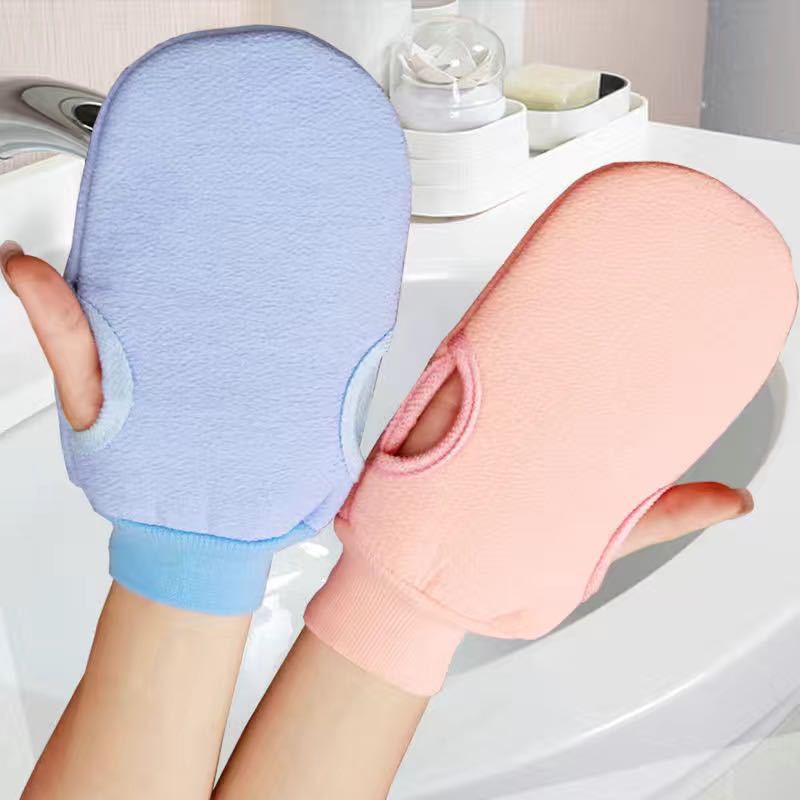 Solid Color Cute Bath Bath Towel Bath Gloves.