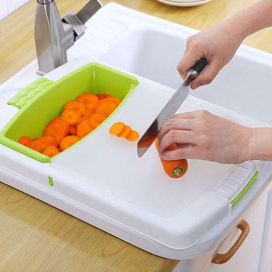 Kitchen drain cutting board.