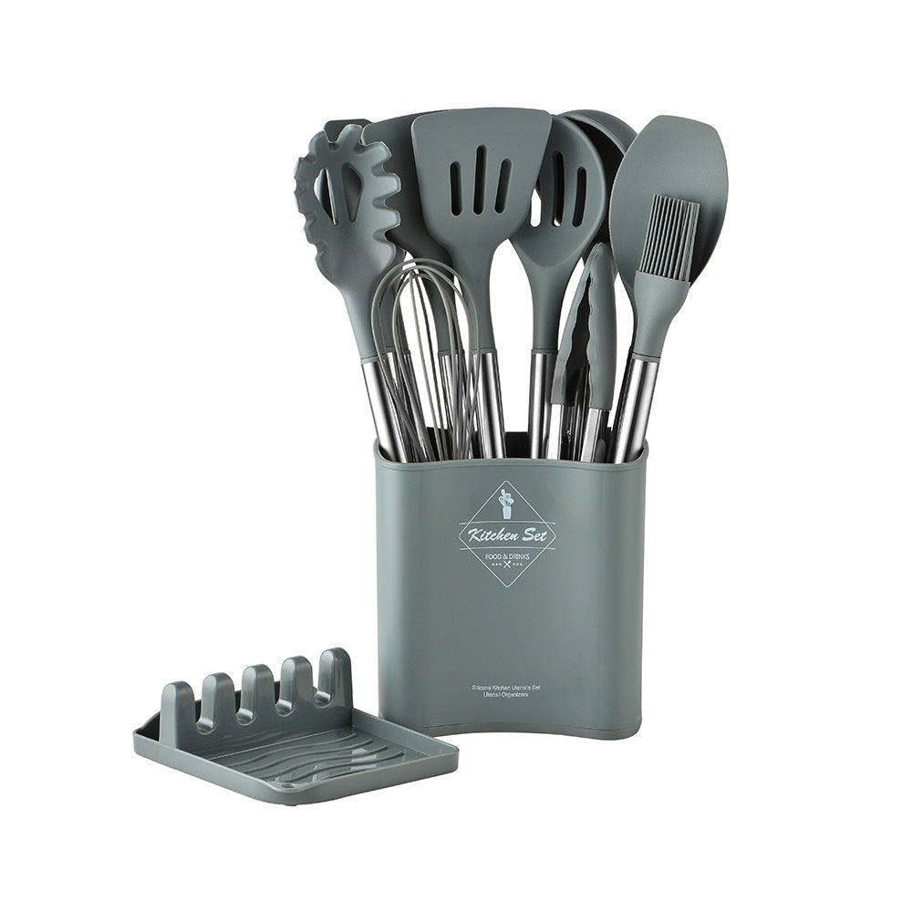 Heat Resistant Non-stick Pot Spoon Spatula Cooking Kitchen Tool Set.
