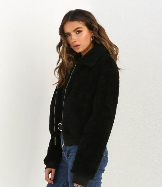 women's long-sleeved Sherpa Jacket