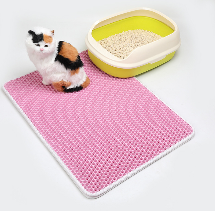 Pet Cat Litter Mat Pet Supplies EVA Double Cat Litter Mat.