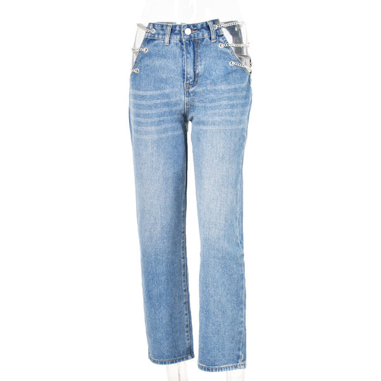 Women's Fashion High Waist Jeans