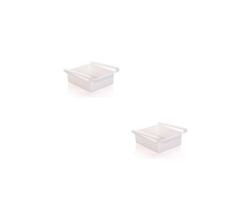 Hanging Plastic Refrigerator Clapboard Storage Rack Kitchen Supplies.