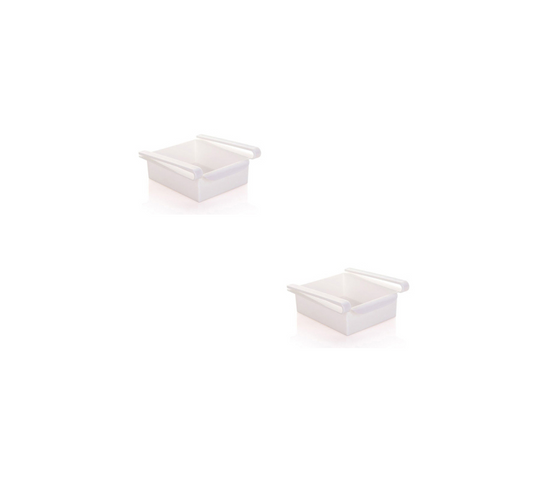 Hanging Plastic Refrigerator Clapboard Storage Rack Kitchen Supplies.