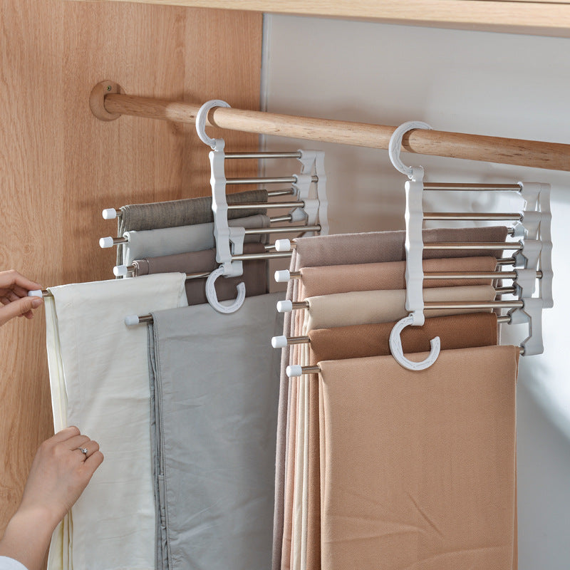 Telescopic Folding Multifunctional Pants Rack Pants Hanger Household.