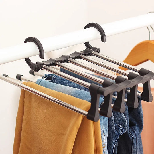 Telescopic Folding Multifunctional Pants Rack Pants Hanger Household.