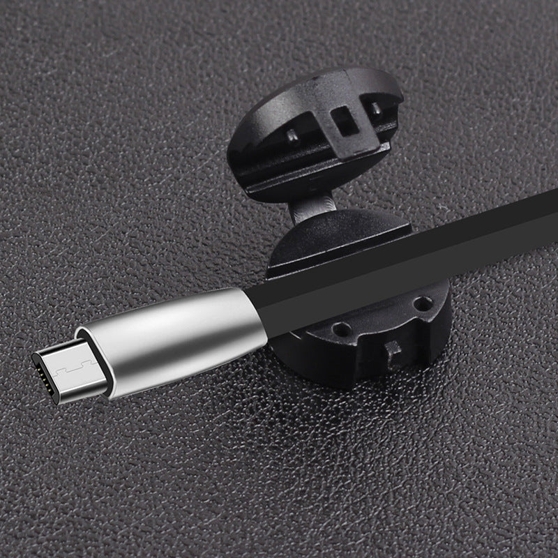 Carbon Fiber Texture Magnetic Cable Organizer Cable Clip Data Cable Storage Set.