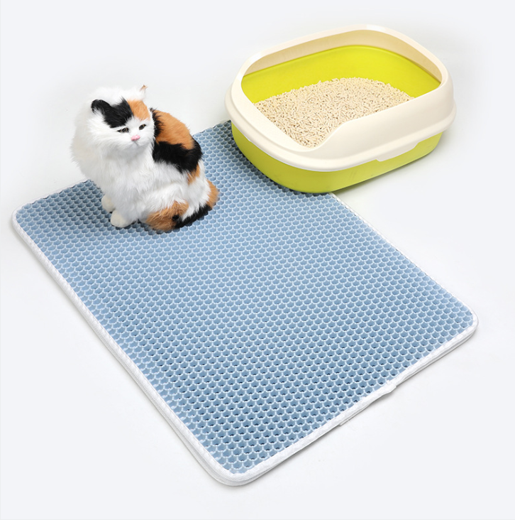 Pet Cat Litter Mat Pet Supplies EVA Double Cat Litter Mat.
