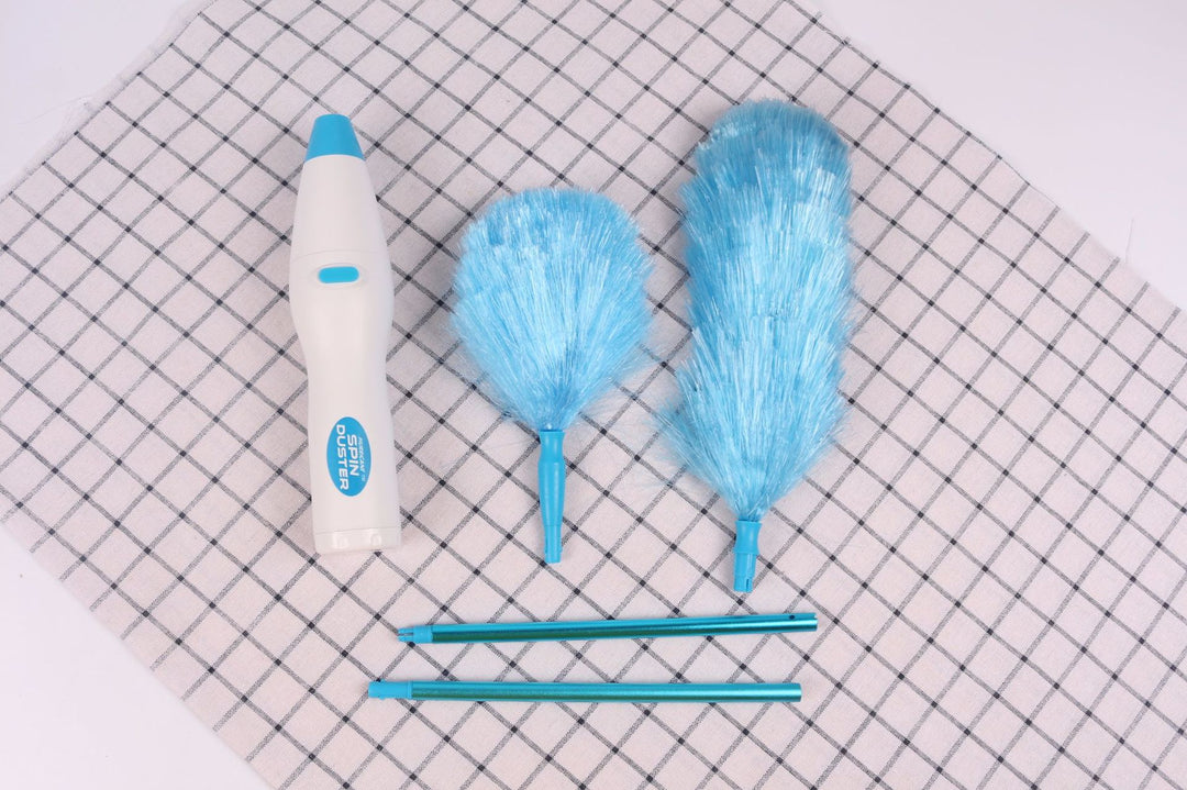 2023 New Electronic Hair Brush Spin Electric Hand Duster Motorized Dust Baguette Eliminates Dust House Clean Brush.