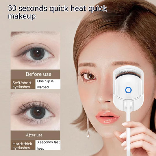 Eyelash Curler Portable Electric Heated Comb Eye Lash Long Lasting Eyelashes Curls Thermal Eyelash Curler Makeup Tools Heated Eyelash Curlers,Rechargeable Electric Eyelash Curler,Handheld Eyelash Heat.