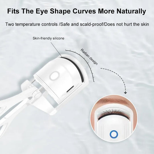 Eyelash Curler Portable Electric Heated Comb Eye Lash Long Lasting Eyelashes Curls Thermal Eyelash Curler Makeup Tools Heated Eyelash Curlers,Rechargeable Electric Eyelash Curler,Handheld Eyelash Heat.