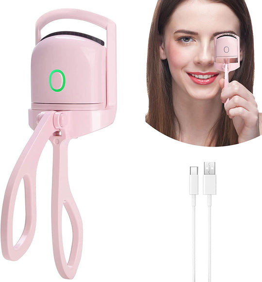 Eyelash Curler Portable Electric Heated Comb Eye Lash Long Lasting Eyelashes Curls Thermal Eyelash Curler Makeup Tools Heated Eyelash Curlers,Rechargeable Electric Eyelash Curler,Handheld Eyelash Heat.