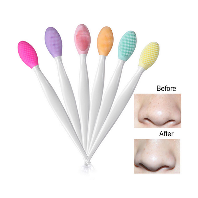 Silicone nose cleaning brush.