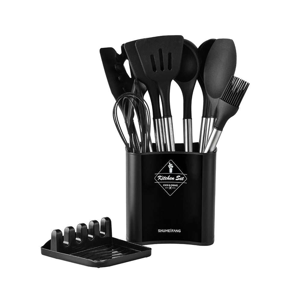 Heat Resistant Non-stick Pot Spoon Spatula Cooking Kitchen Tool Set.