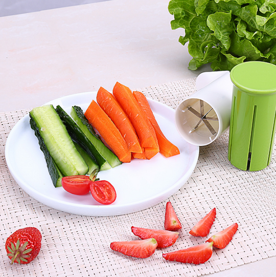 Creative Vegetable Cutters Fruit Kitchen Cucumber Carrot Divider Strawberry Slicer Splitter.