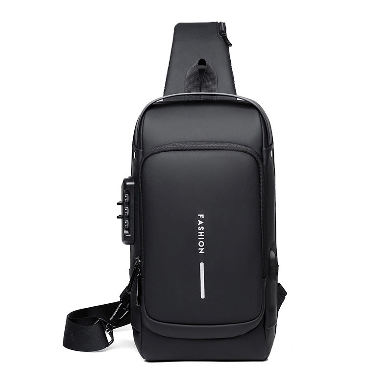 Rechargeable Password Anti-theft Large Capacity Diagonal Chest Bag.
