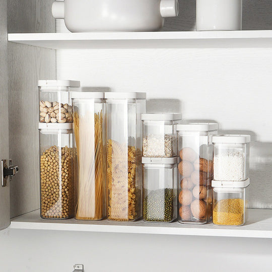 Kitchen food storage canisters  plastic sealed containers household food containers.