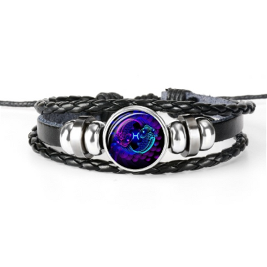 Zodiac Constellation Bracelet Braided Design Bracelet For Men Women Kids.