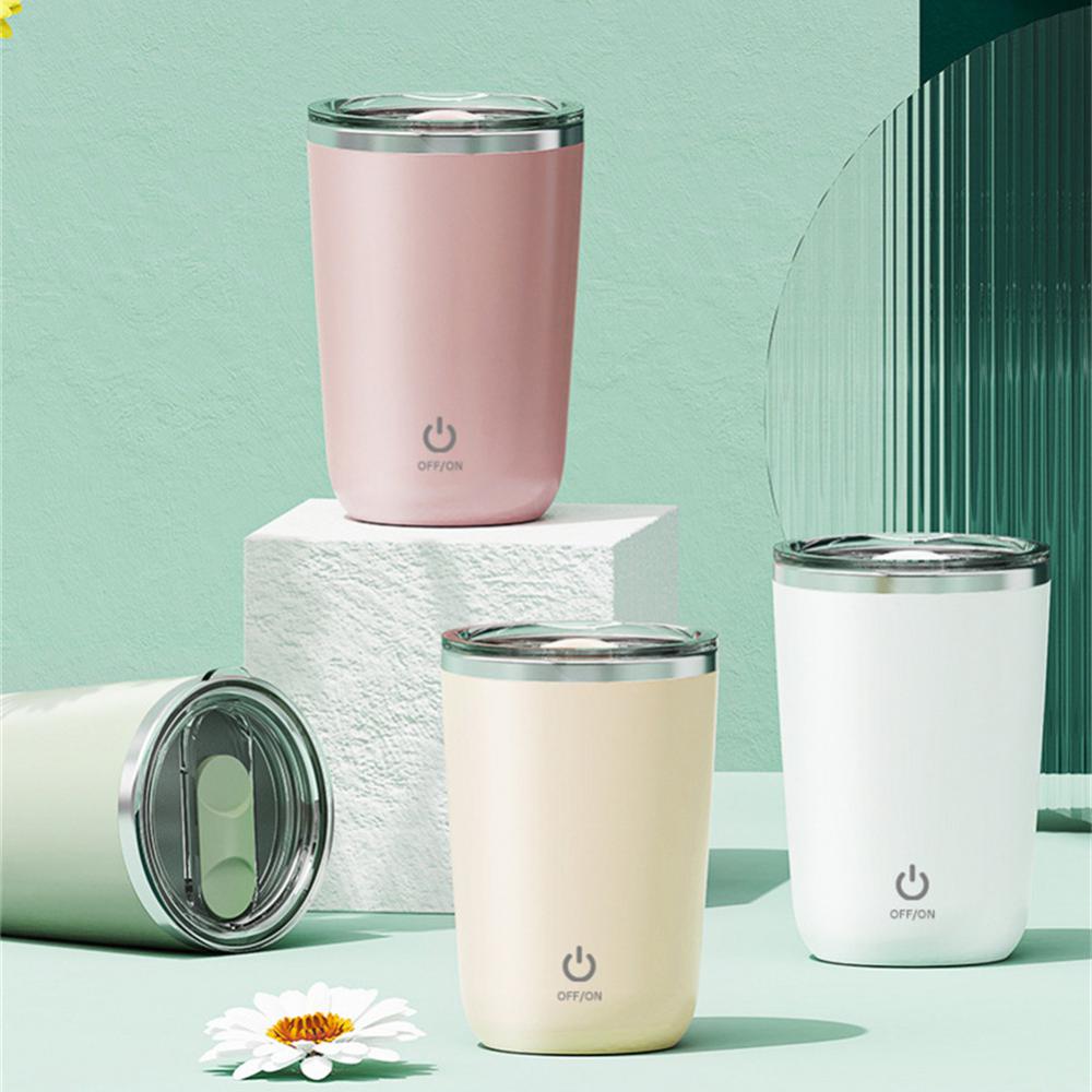400ml Automatic Self Stirring Mug Coffee Milk Juice Mixing Cup Electric Stainless Steel Lazy Rotating Mug Magnetic Stirring Cup Kitchen Gadgets