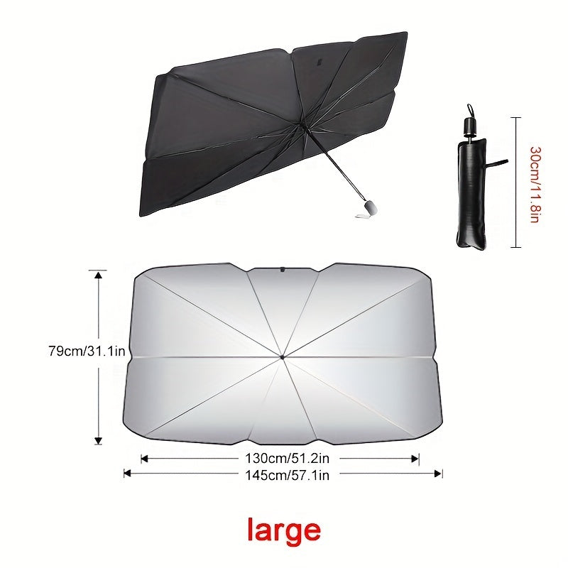 Foldable Car Windshield Sunshade UV Heat Block Umbrella