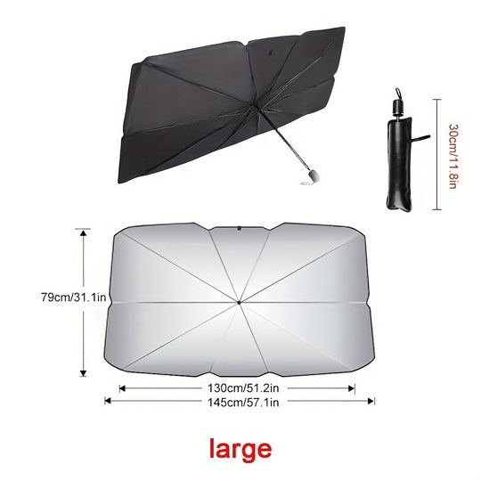 Foldable Car Windshield Sunshade UV Heat Block Umbrella