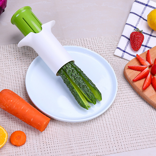 Creative Vegetable Cutters Fruit Kitchen Cucumber Carrot Divider Strawberry Slicer Splitter.