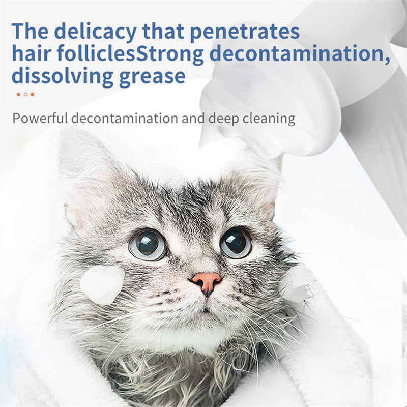 2-in-1 Automatic Foaming Dog Cat Bath Brush: Electric Pet Grooming Massage Brush with Soap Dispenser and Dog Shampoo Brush