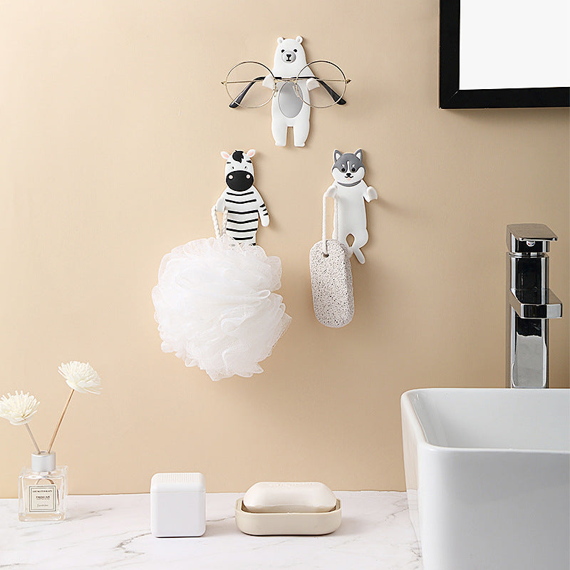 Animal Hook Bendable Reusable Strong Self Adhesive Door Wall Hangers Hooks.