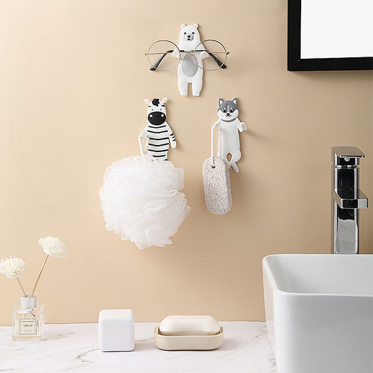 Animal Hook Bendable Reusable Strong Self Adhesive Door Wall Hangers Hooks.