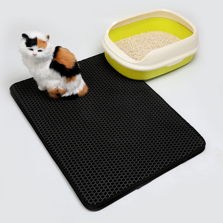 Pet Cat Litter Mat Pet Supplies EVA Double Cat Litter Mat.