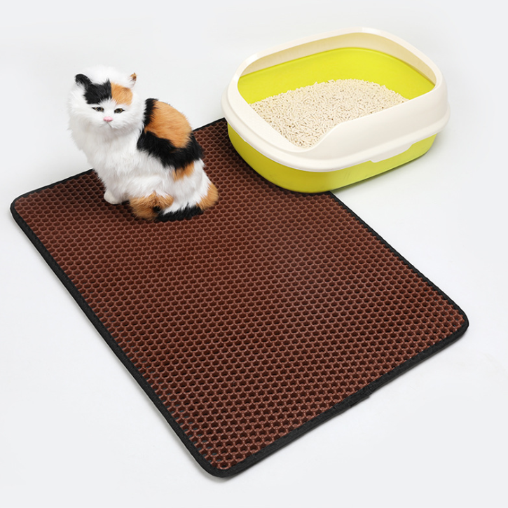 Pet Cat Litter Mat Pet Supplies EVA Double Cat Litter Mat.