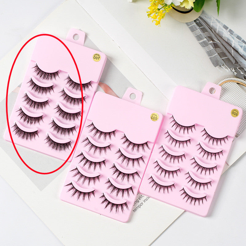 5 Pairs Manga Lashes New Arrival Anime Cosplay Natural Wispy Korean Makeup Artificial False Eyelashes.
