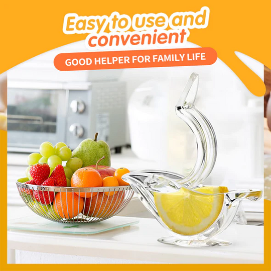 2PCS Manual Lemon Juicer Transparent Acrylic Elegance Bird Shape Lemon Slice Squeezer Kitchen Tools Gadgets