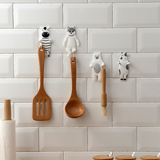 Animal Hook Bendable Reusable Strong Self Adhesive Door Wall Hangers Hooks.