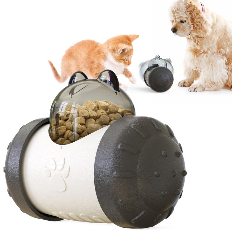 Interactive Swing Bear Slow Food Ball for Dogs and Cats - Educational Pet Toy for Leaking Food.