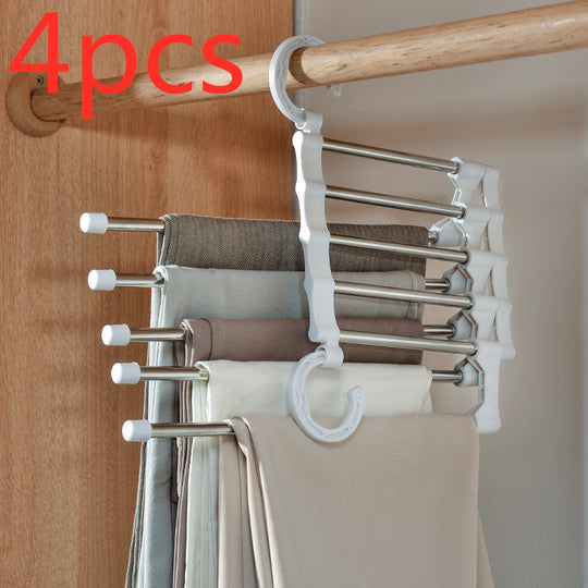 Telescopic Folding Multifunctional Pants Rack Pants Hanger Household.