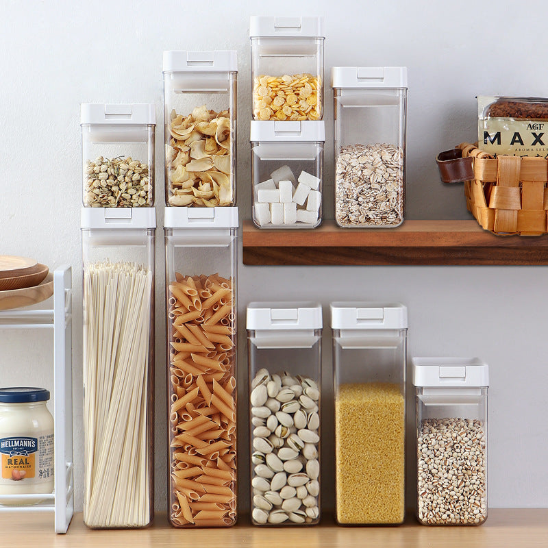 Kitchen food storage canisters  plastic sealed containers household food containers.