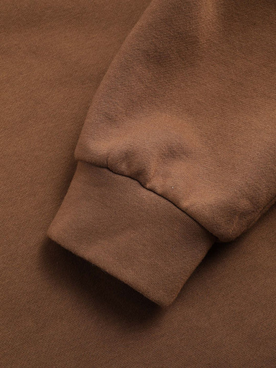 Casual long-sleeved hooded sweater with "Don't Look at Me" printed design.