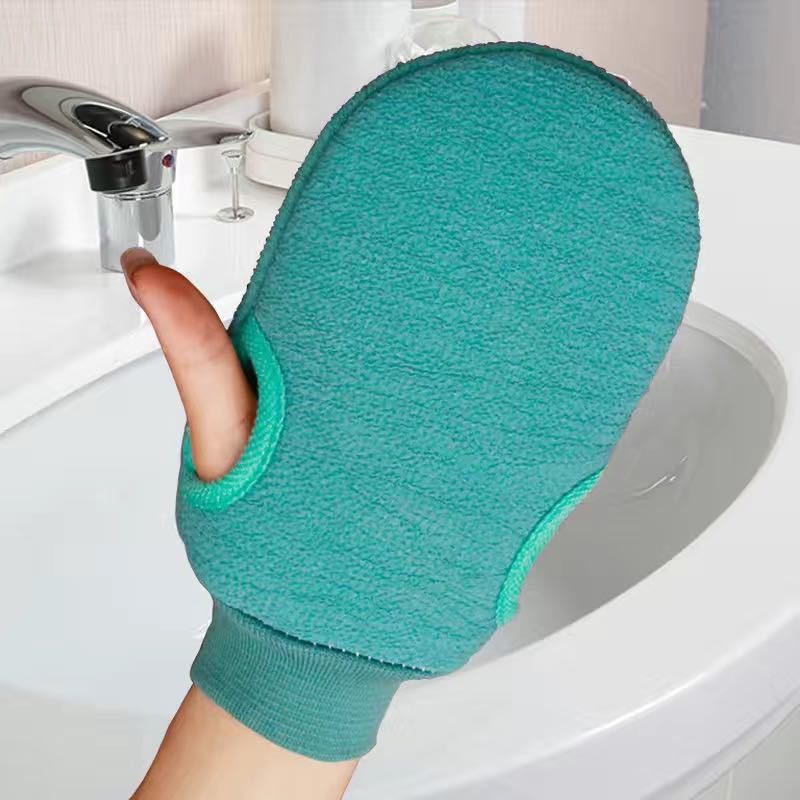 Solid Color Cute Bath Bath Towel Bath Gloves.