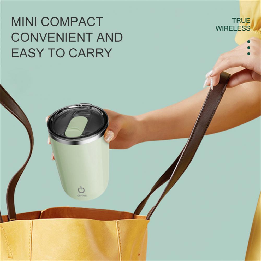 400ml Automatic Self Stirring Mug Coffee Milk Juice Mixing Cup Electric Stainless Steel Lazy Rotating Mug Magnetic Stirring Cup Kitchen Gadgets