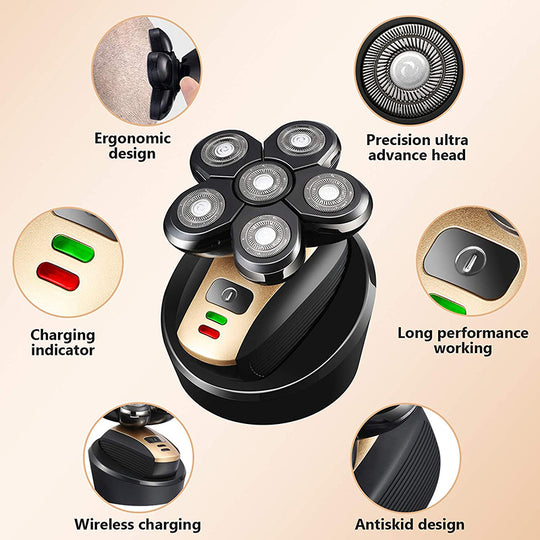 5 In 1 Multifunctional Electric Shaver 5 Blade Razor For Men Shaved Head Rechargeable Shaving Machine Beard Nose Hair Trimmer.