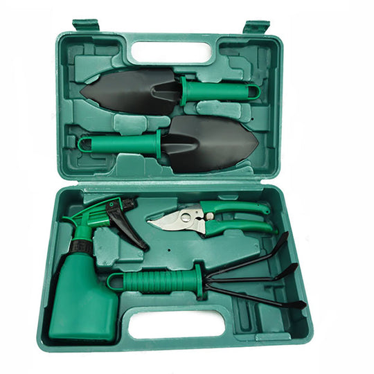 Five-piece Garden Tool Plastic Box Plastic Garden Tool Set.