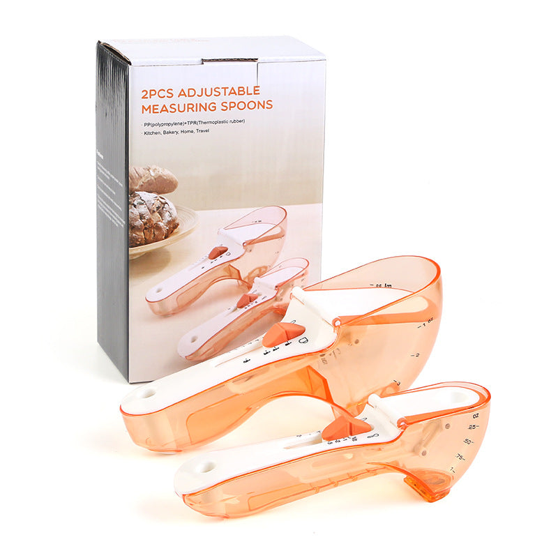 Kitchen Gadget With Magnet Adjustable Seasoning Measuring Spoon.