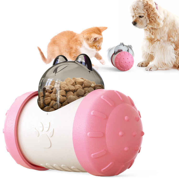 Interactive Swing Bear Slow Food Ball for Dogs and Cats - Educational Pet Toy for Leaking Food.