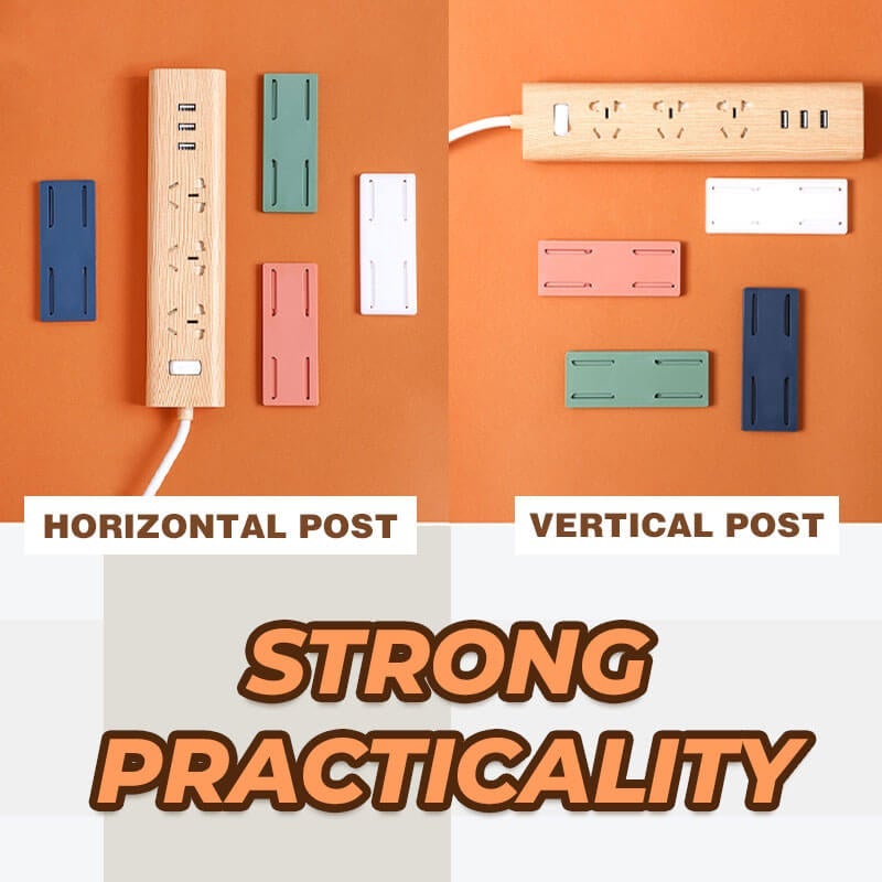 Self-adhesive Wall Hook Socket Storage Holder Socket Organizer Fixer Powerful Traceless Wall-mounted Cable Seamless Strip Hold.