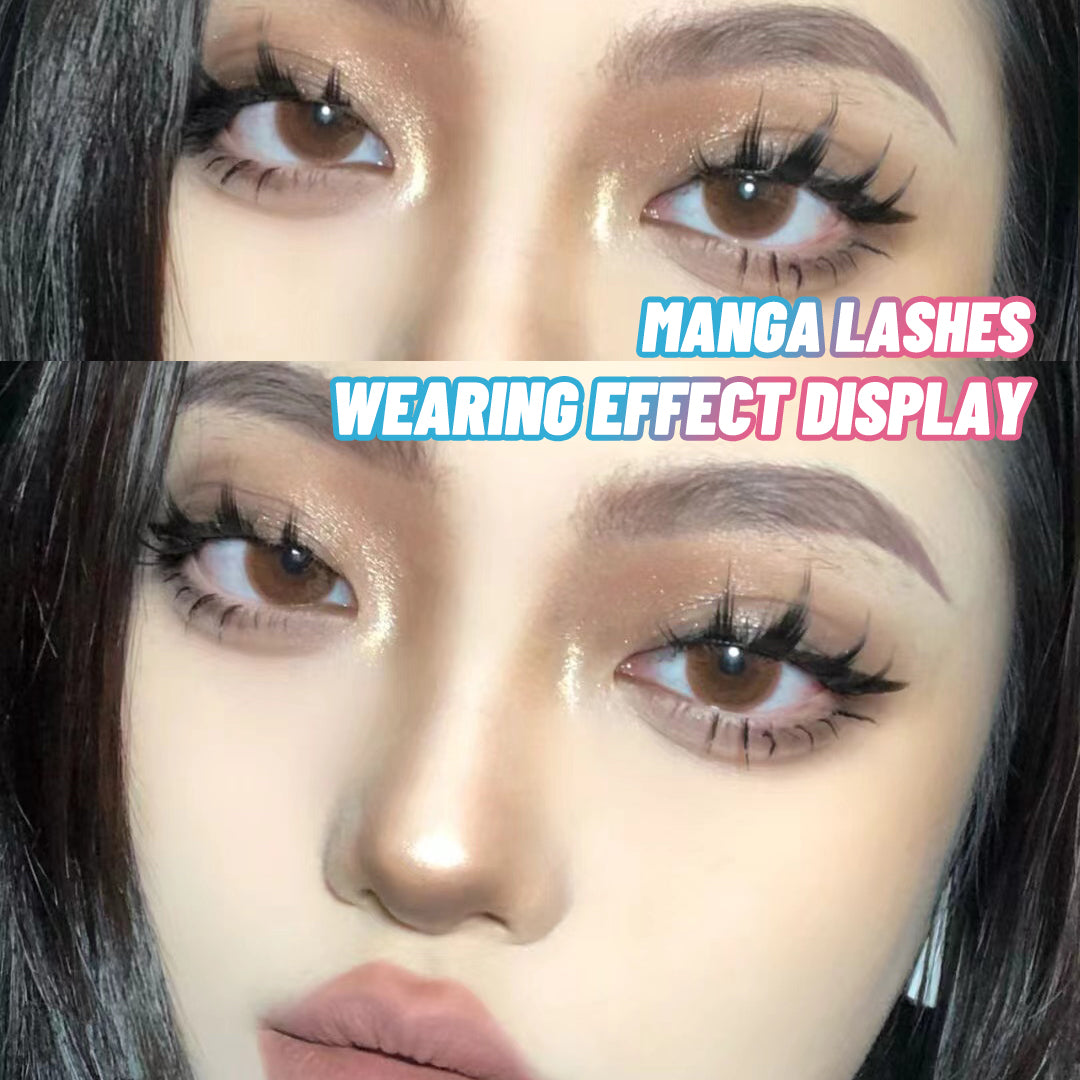 5 Pairs Manga Lashes New Arrival Anime Cosplay Natural Wispy Korean Makeup Artificial False Eyelashes.