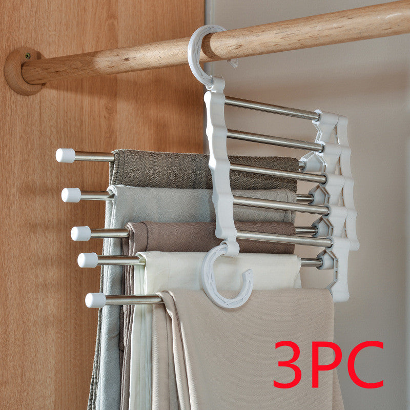 Telescopic Folding Multifunctional Pants Rack Pants Hanger Household.