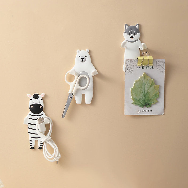 Animal Hook Bendable Reusable Strong Self Adhesive Door Wall Hangers Hooks.