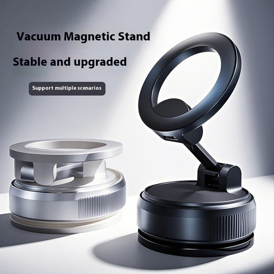 360° Adjustable Vacuum Magnetic Phone Holder for Car/Gym/Mirror/Shower, Ultra-Strong Suction Cup - Universal Car Mount for All Smartphones & Vehicles