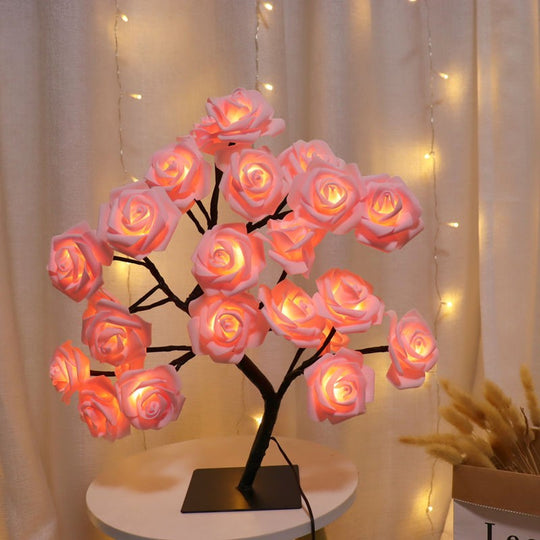 Bedroom Room Rose Tree Lamp Decoration.